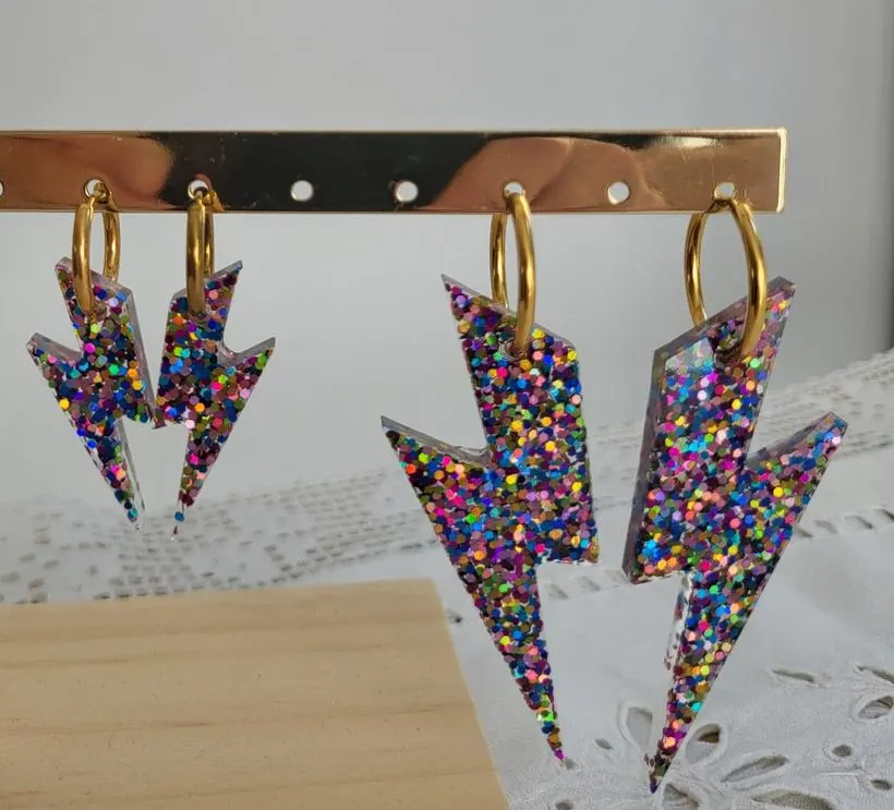 Boucles d'oreilles « Petit Eclair », création faite main L'Atelier de Ninine